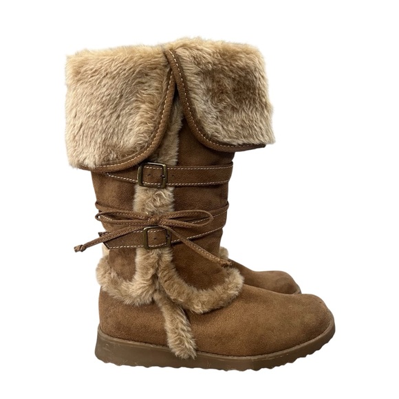 Jellypop Tan Fur Suede Winter Boots Size 7 - Picture 4 of 5